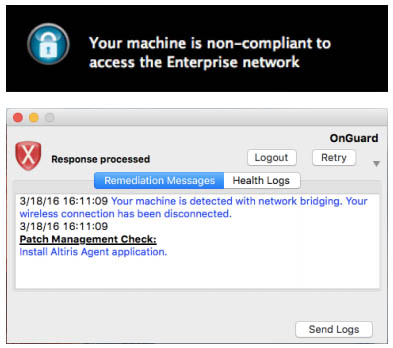 Persistent and dissolvable agents can be used for endpoint health checks.